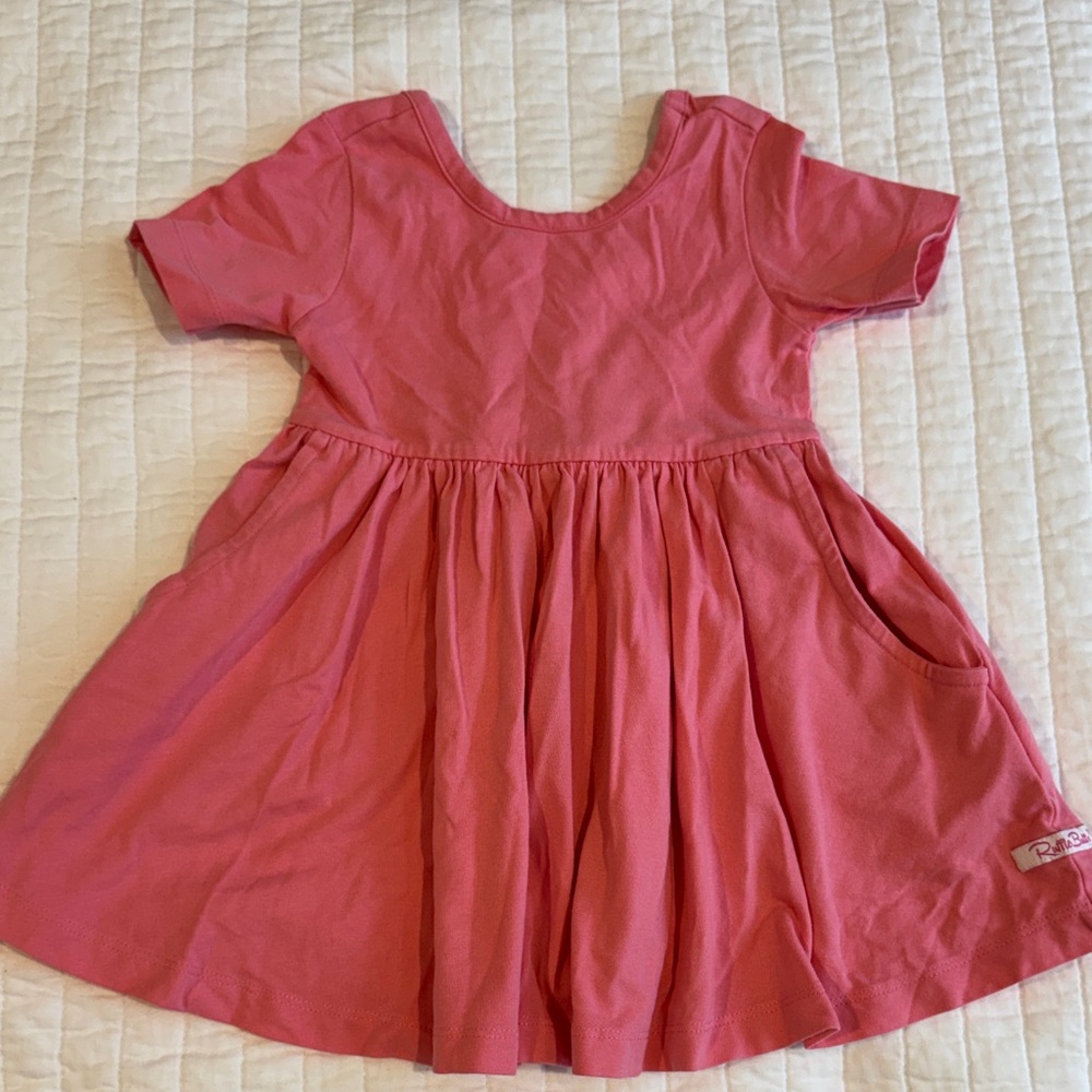 Ruffle Butts Coral Pink Casual Dress